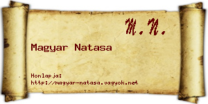 Magyar Natasa névjegykártya